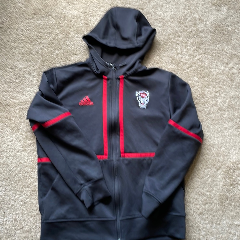 adidas Zip Hooded NC State Wrestling Sweat Shirt / Jacket Adult Large